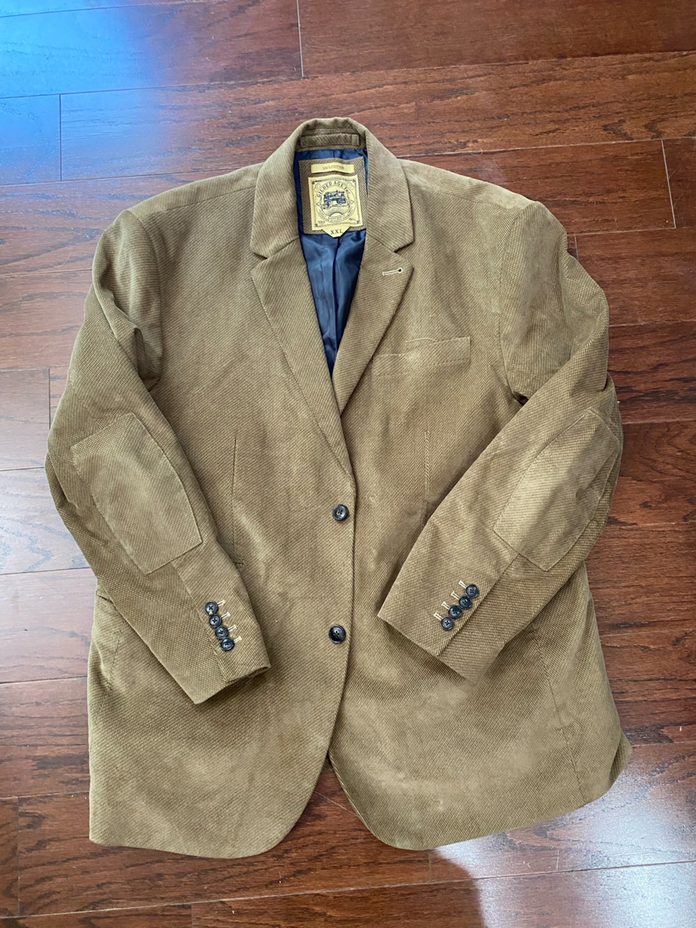 Gilded Age Inc Cotton Blazer XXL Brown Flannel Blanket Lining